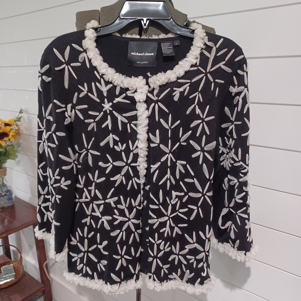 Vintage Sz. Lg., Michael Simon button-up cardigan